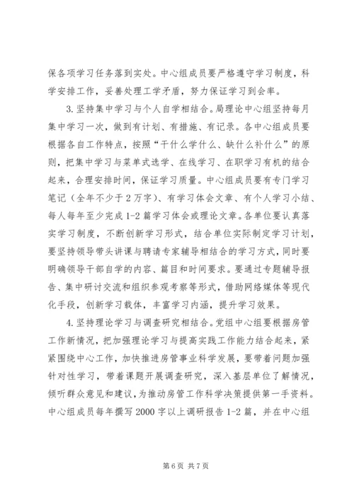 市房管局党组学习计划.docx
