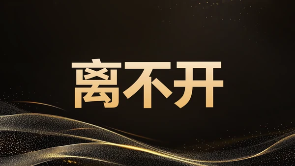 黑色黑金风年会开场快闪 PPT模板