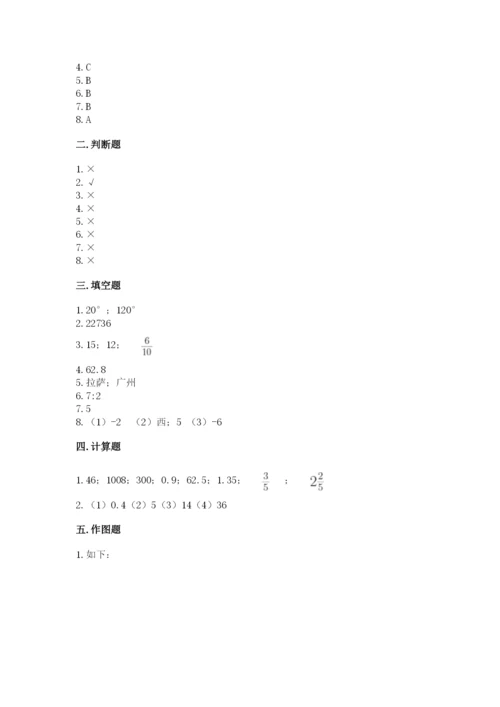 六年级下册数学期末测试卷附完整答案（精选题）.docx