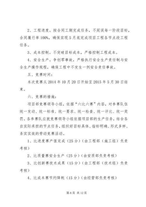 项目部关于劳动竞赛的实施方案 (3).docx