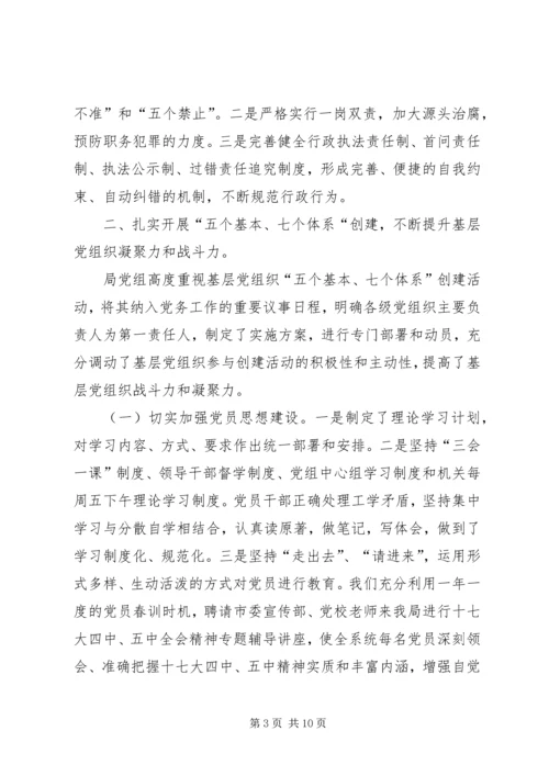 国土局组织业务工作汇报.docx