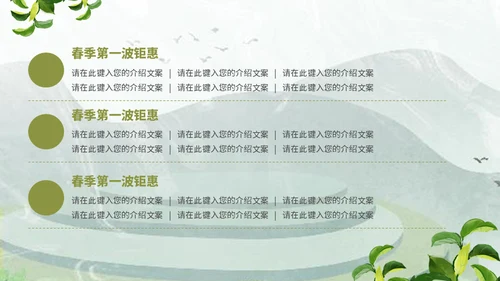茶叶茶庄春茶产品上新介绍手册通用PPT模板