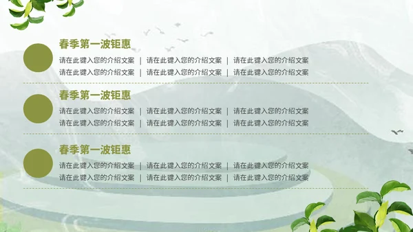 茶叶茶庄春茶产品上新介绍手册通用PPT模板