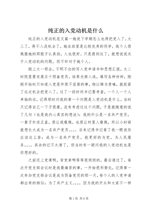 纯正的入党动机是什么.docx