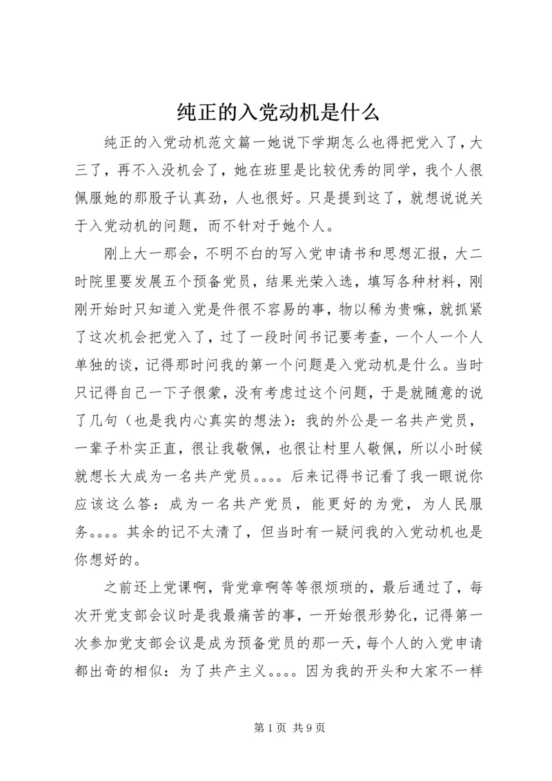 纯正的入党动机是什么.docx