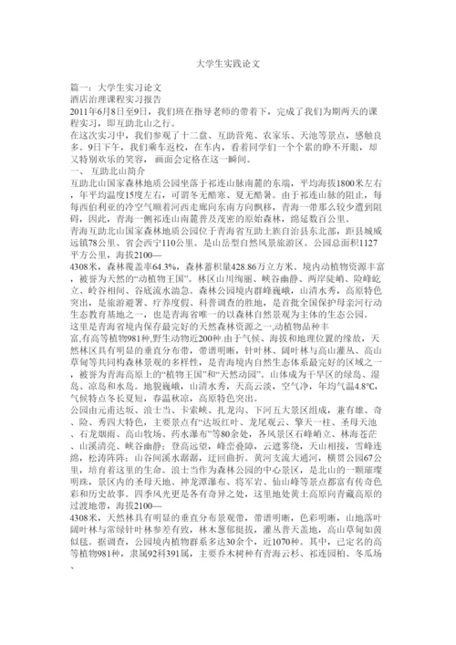 【精编】大学生实践论文精选.docx