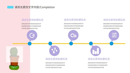 蓝粉色数据报告PPT模板