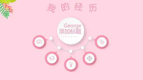 粉色小清新淡雅学生个人简历自我介绍动态PPT模板