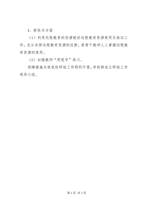 教师进修培训工作计划范文.docx