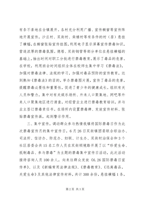 乡镇禁毒宣传月活动工作总结.docx