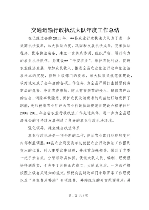 交通运输行政执法大队年度工作总结.docx