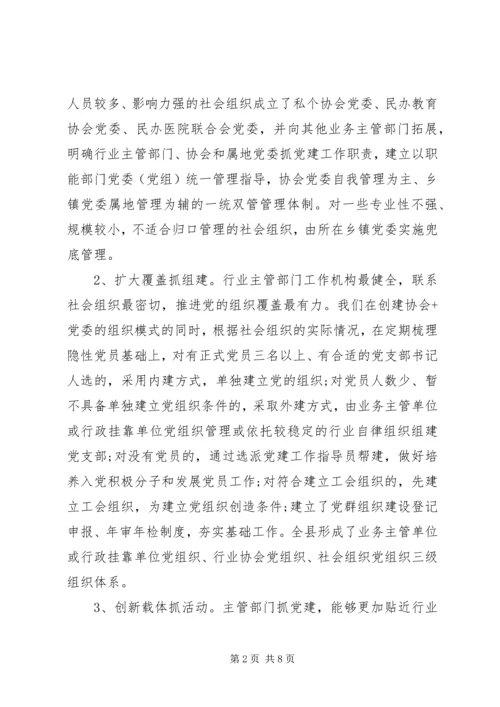 社会组织党建工作调研情况汇报 (2).docx