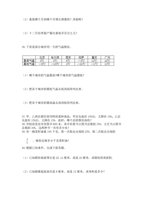 六年级小升初数学应用题50道附参考答案（综合卷）.docx