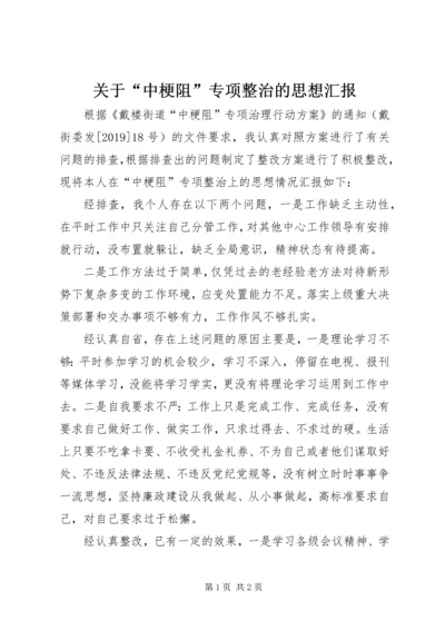 关于“中梗阻”专项整治的思想汇报.docx