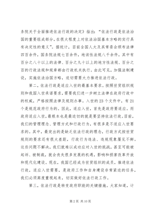 县依法行政工作会议讲话.docx