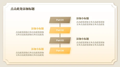 黄棕色中国风诗经氓教学课件PPT模板