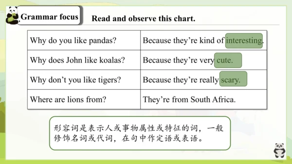 Unit 5 Why do you like pandas? 单元复习课件（人教新目标七年级下册）
