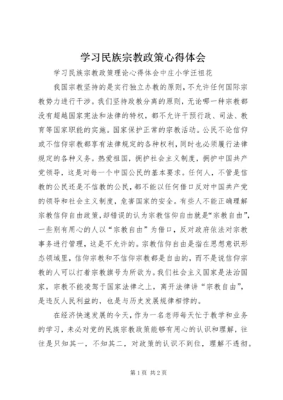 学习民族宗教政策心得体会.docx