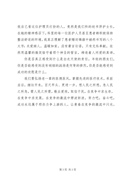 医生演讲稿让青春在竞争的激流中闪光 (5).docx