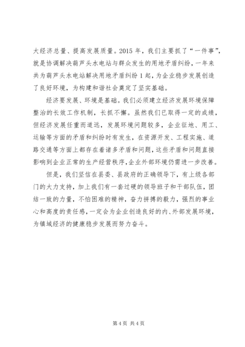 乡镇年度企业发展环境整治经济工作总结.docx