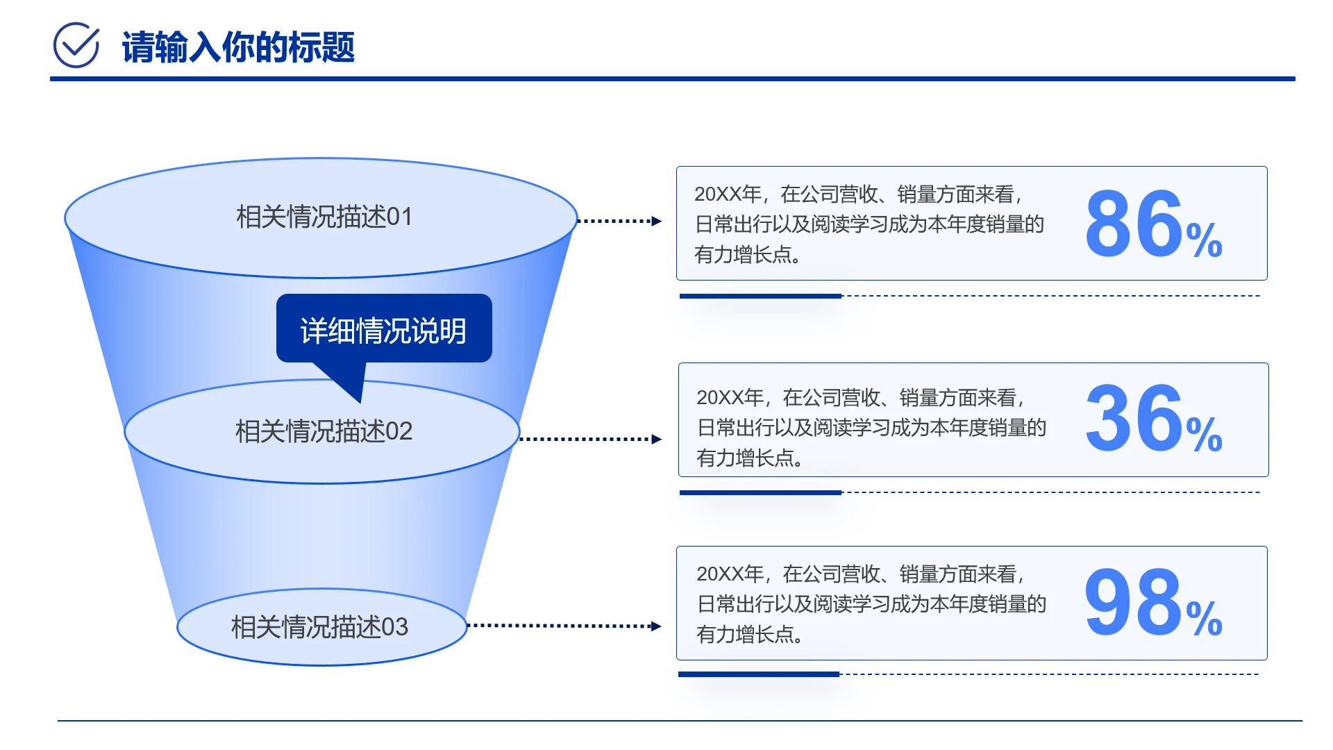 蓝色职场工作汇报工作总结经营数据分析