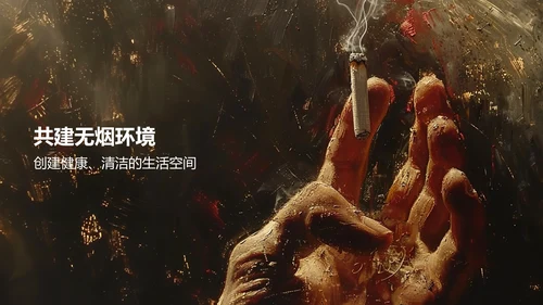红色手绘风世界无烟日禁止吸烟公益宣传PPT模板
