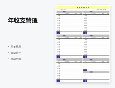 年收支管理