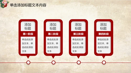 古色古香中国风古典牡丹花PPT模板