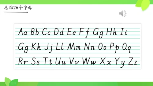 Starter Unit 1 26个字母复习课件（新人教七上Unit1 Hello!）