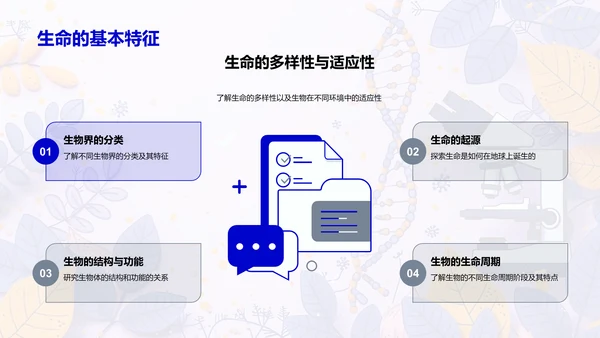 生物学探究讲座PPT模板