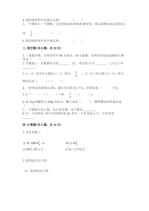 北师大版六年级下册数学期末测试卷完整.docx