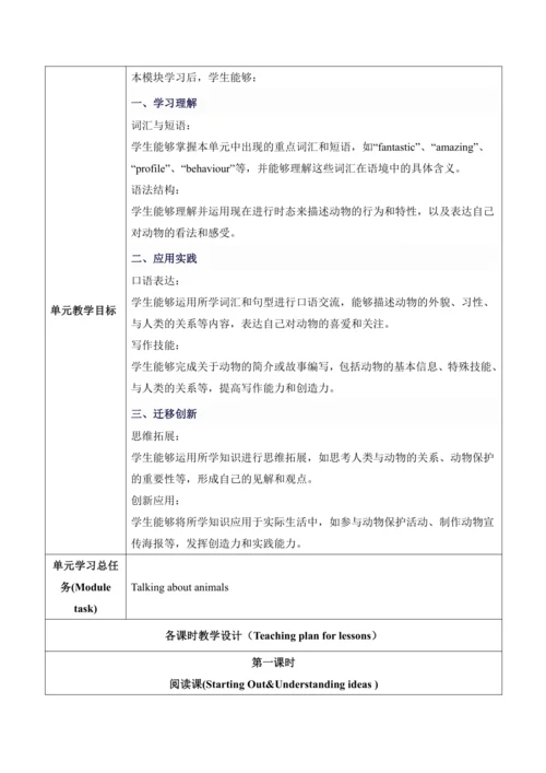 【新课标新教材2024】 Unit 5 Fantastic friends大单元整体教学设计第一课时