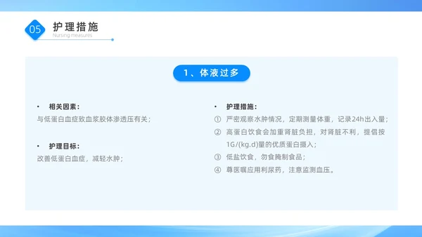 蓝色医疗简约商务风肾病综合征患者的治疗与护理PPT模板世界肾脏日