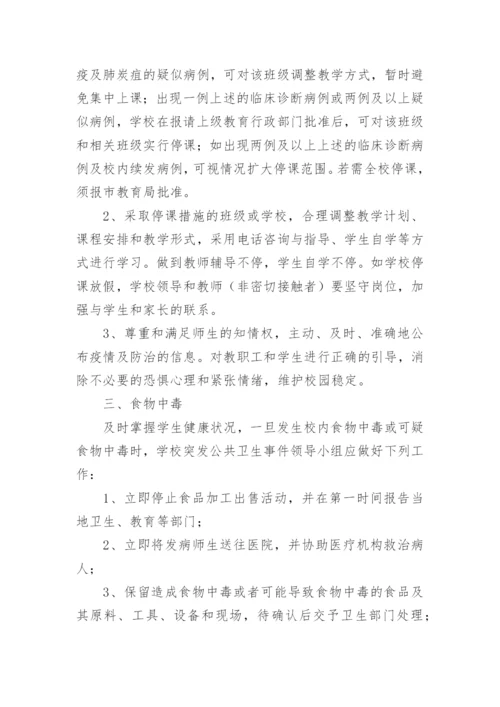 小学学校突发公共卫生事件应急处理预案.docx