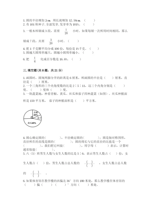 小学六年级数学上册期末考试卷及完整答案【典优】.docx