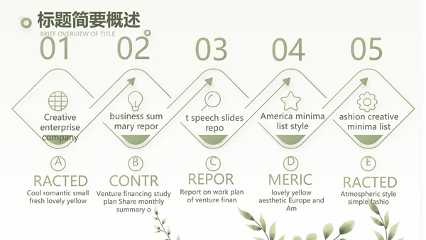绿色清新青春主题演讲比赛动态PPT模板