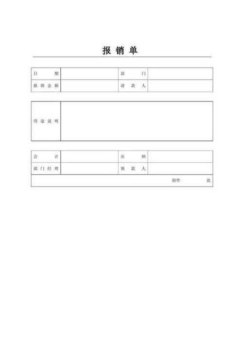 报销单-Word范文