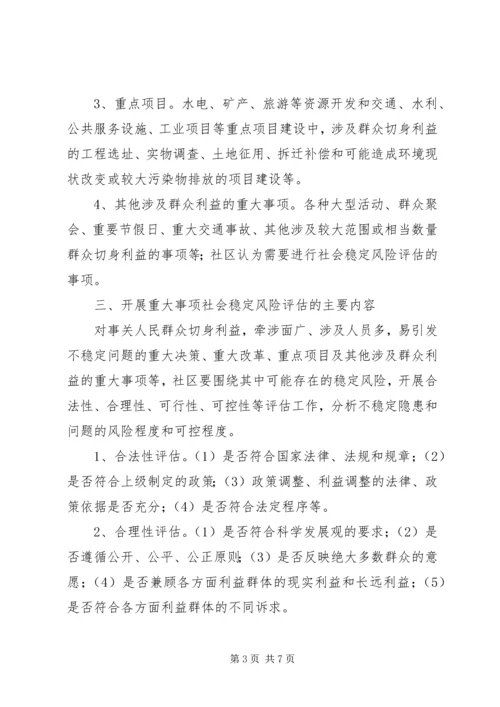 重大事项社会稳定风险评估方案.docx