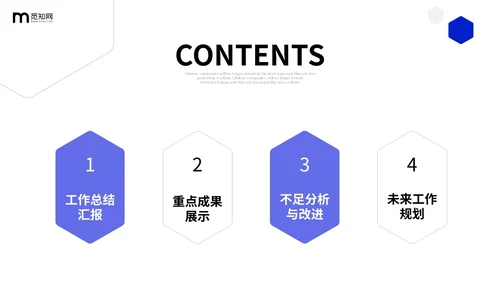 蓝色简约形状图标工作总结述职报告未来规划PPT