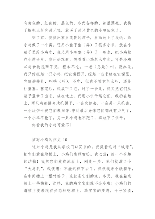 描写小鸡的作文.docx