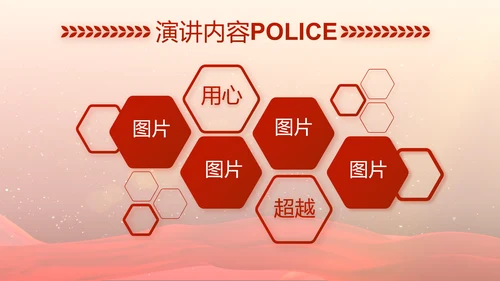 红色大气警察民警职工大会召开视频PPT模板