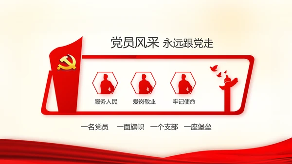 党员代表大会年会工作总结汇报PPT