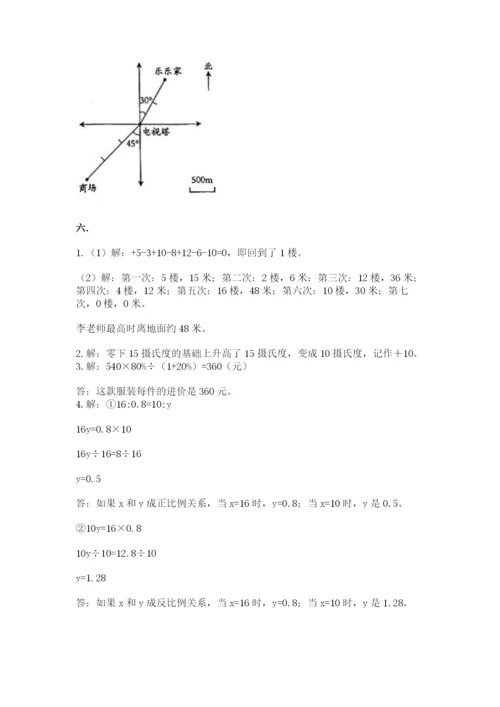 小学六年级升初中模拟试卷及1套参考答案.docx