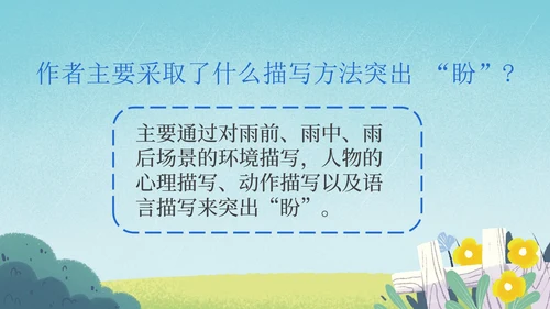 部编版六年级上册盼课件PPT模板
