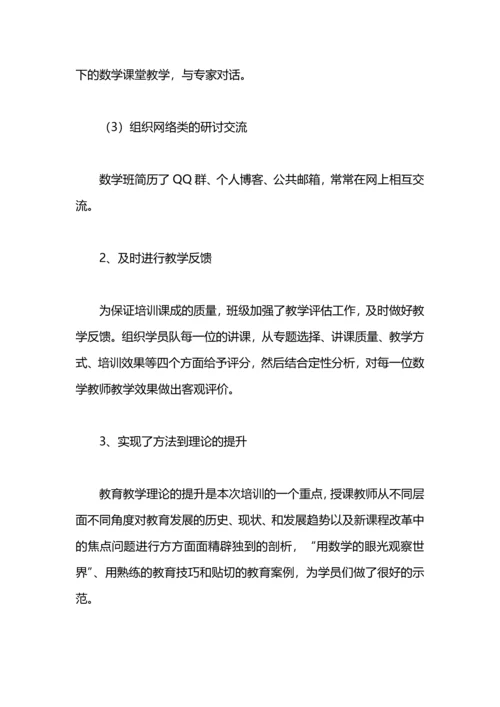 初中数学远程培训总结.docx