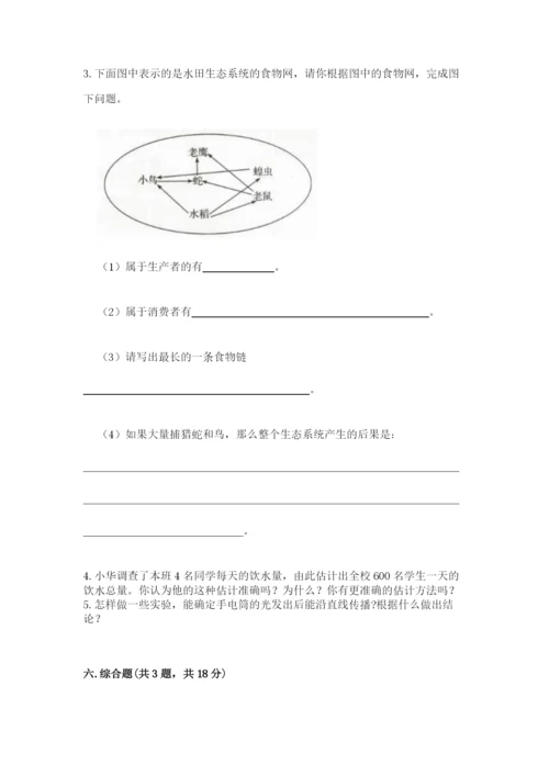 教科版科学五年级下册第一单元《生物与环境》测试卷【预热题】.docx