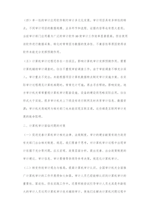 浅谈计算机审计面临的问题与对策.docx