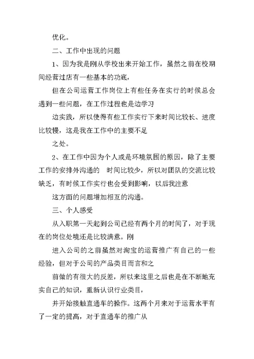 网络销售试用期工作总结