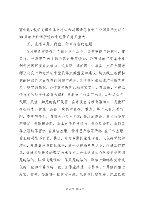 保持党的纯洁性学习教育活动总结.docx