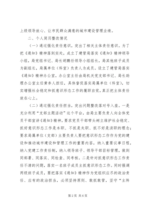 落实全省社会稳定和意识形态工作督查组整改汇报 (2).docx